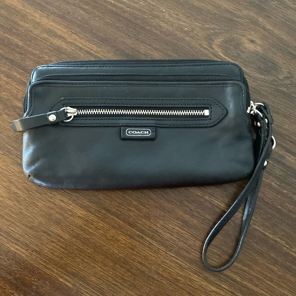 Coach black/silver wallet